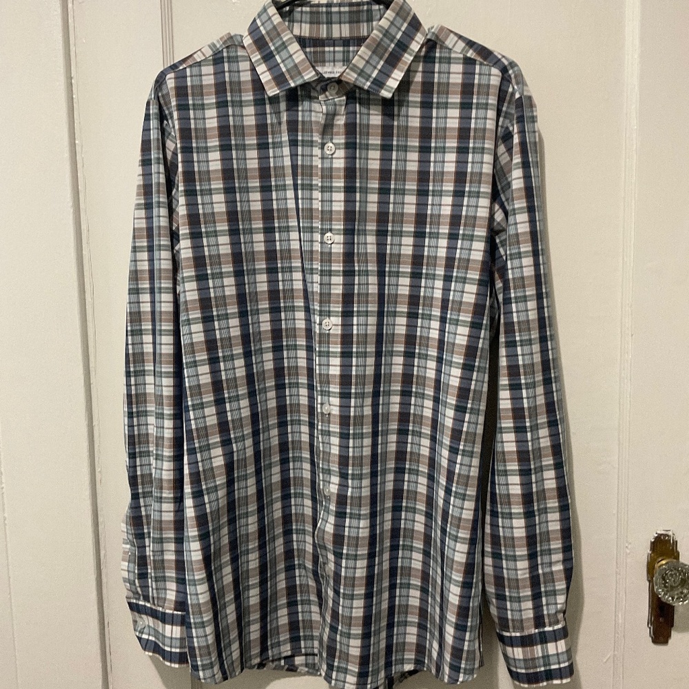 Mizzen+Main Men Dress Shirt LG TRIM FIT